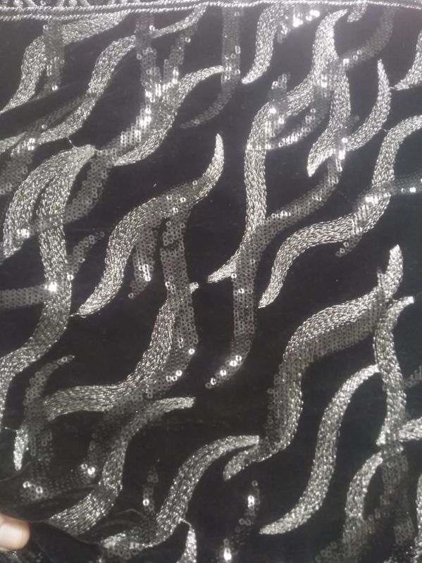 Dn-694 38 Inch Velvet Embroidery Fabric