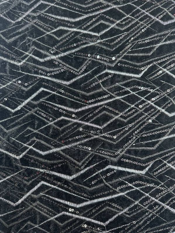 Dn-919 38 Inch Velvet Embroidery Fabric