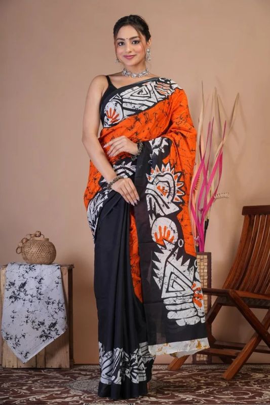 Ladies Printed Pure Cotton Saree