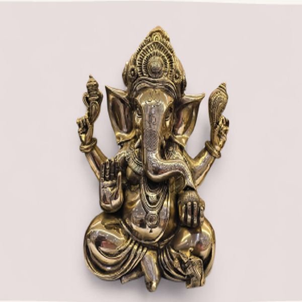 Handcrafted Pure Brass Ganesha Statue