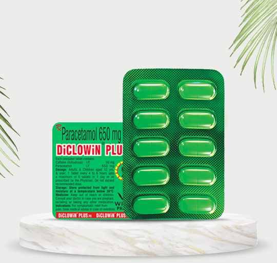 Diclowin Plus Diclofenac Paracetamol Tablet