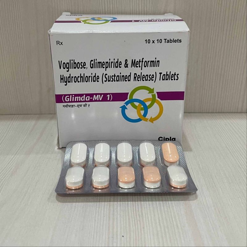 Glimda MV1 Glimepiride Metformin Voglibose Tablet