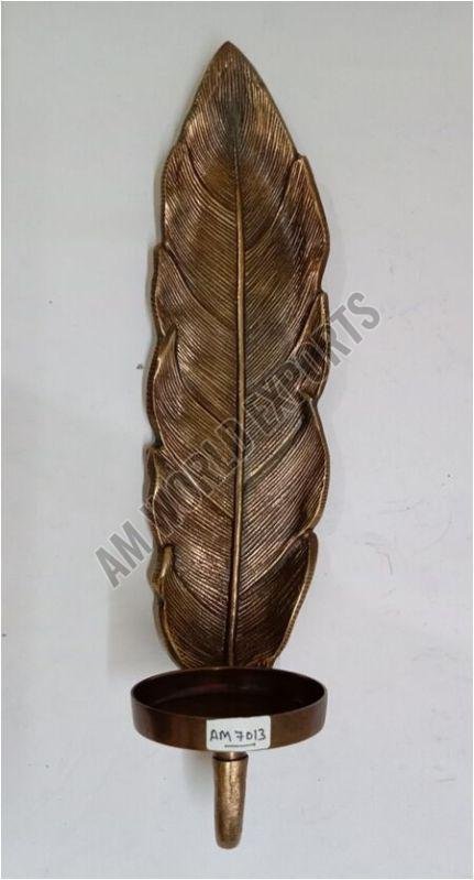 Decorative Feather Leaf Wall Sconce Candle Holder