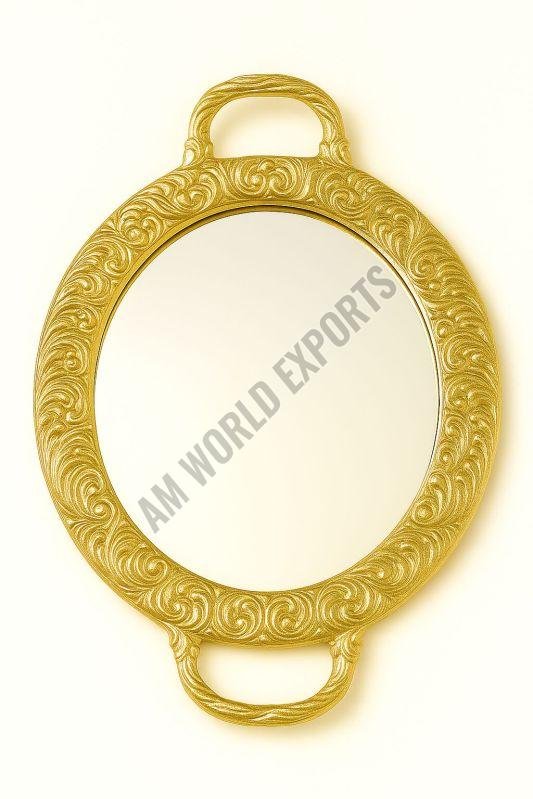 Golden Ornate Circular Tray