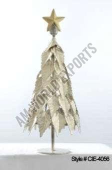 Golden Pointed Leaf Christmas Tree