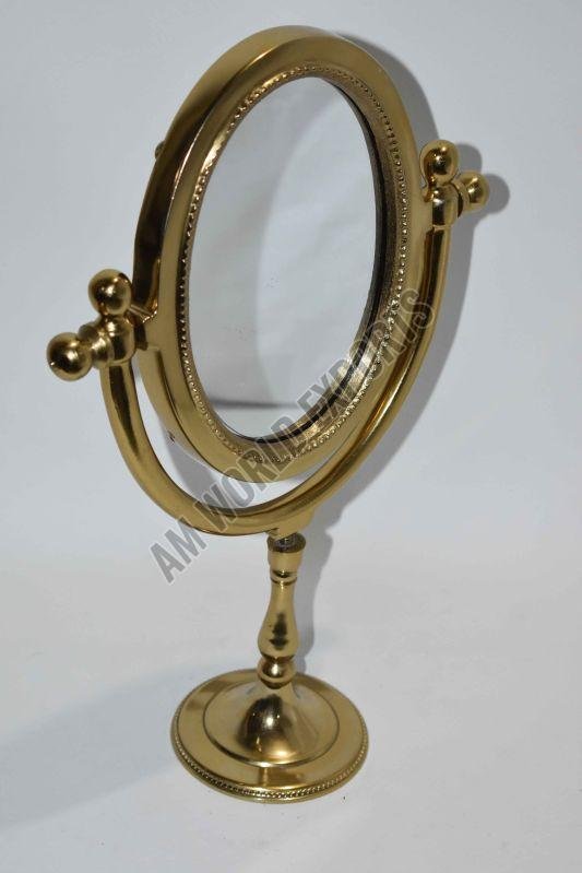 Ornate Golden Round Vanity Mirror