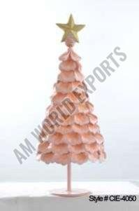 Pink Stacked Leaf Christmas Tree