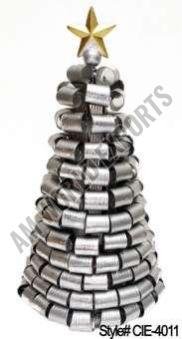 Silver Rolled Tube Christmas Tree
