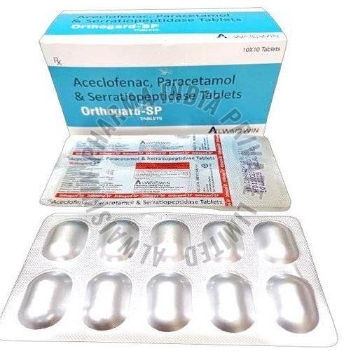 10 Mg Aceclofenac Paracetamol Serratiopeptidase Tablet