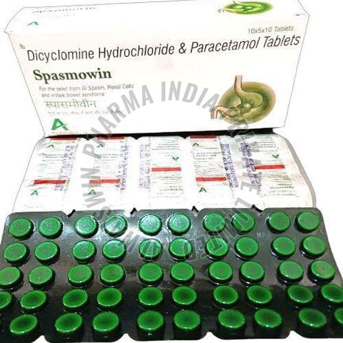Dicyclomine Hydrochloride and Paracetamol Tablets