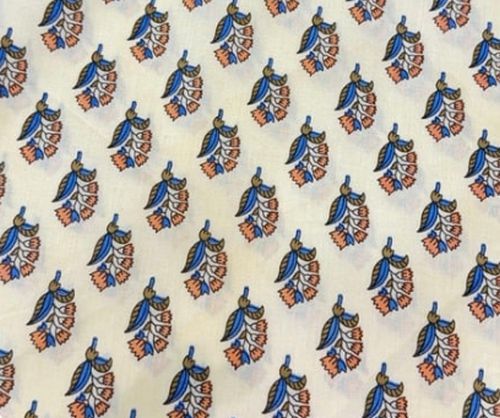 Hand Block Peach Petal Fabric
