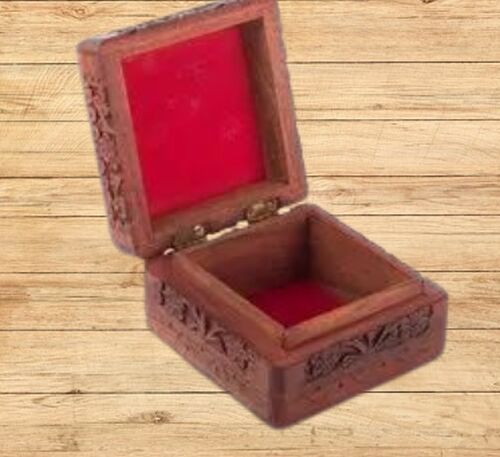 Hand Crafted Square Wooden Jewellery Box