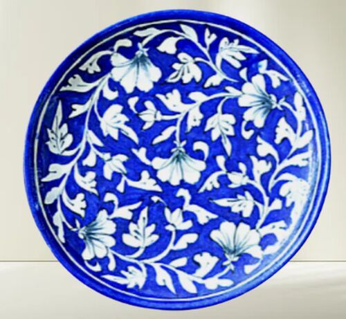 Printed Blue Pottery Plate