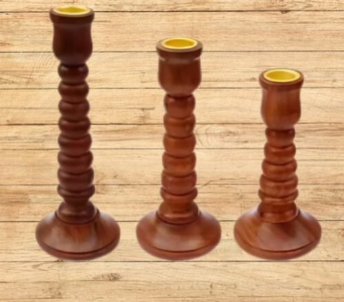 Wooden Candle Stand Set