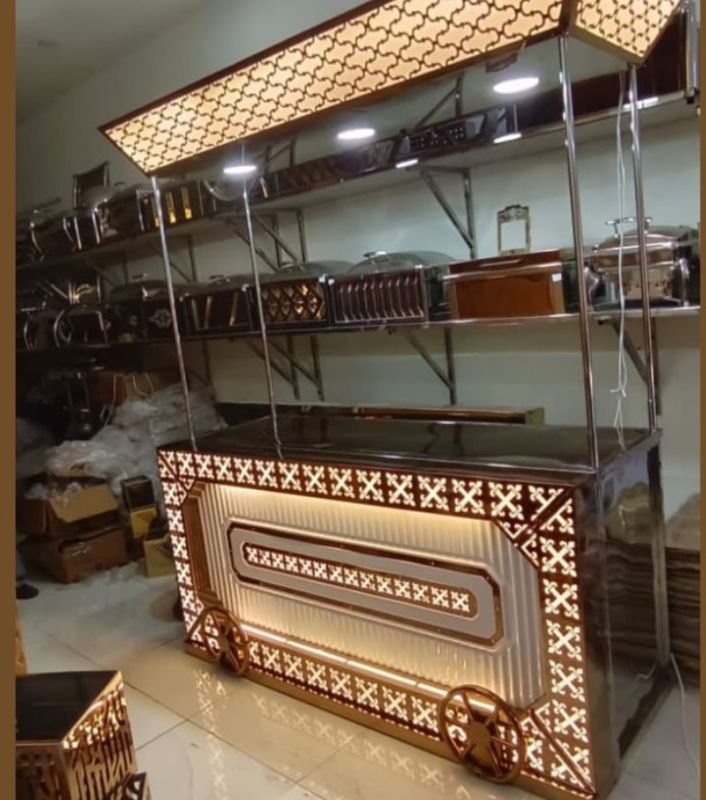 Stainless Steel LED Coffee Catering Counter