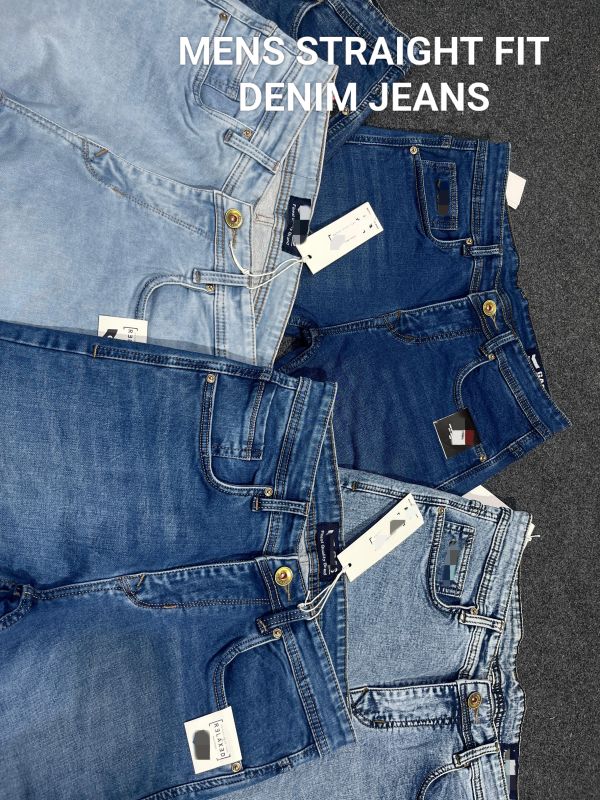 mens straight fit denim jeans