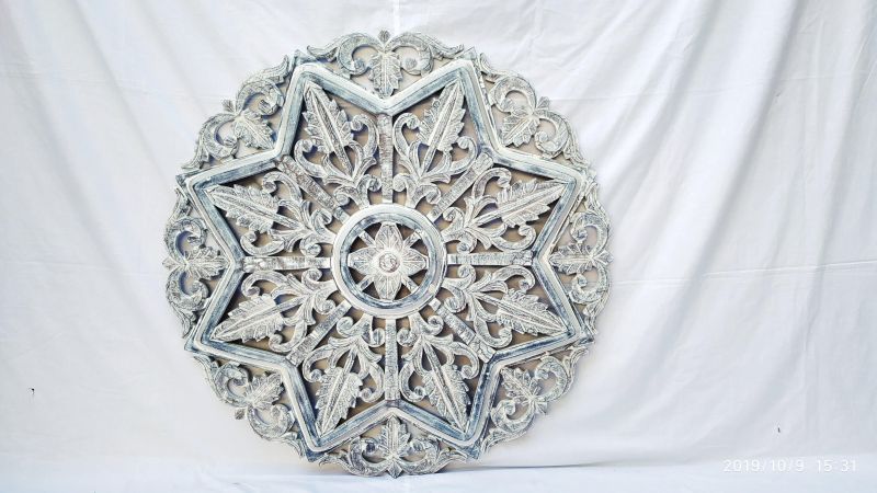 Decorative Wood Wall Styling Star Motif Handicraft Panel