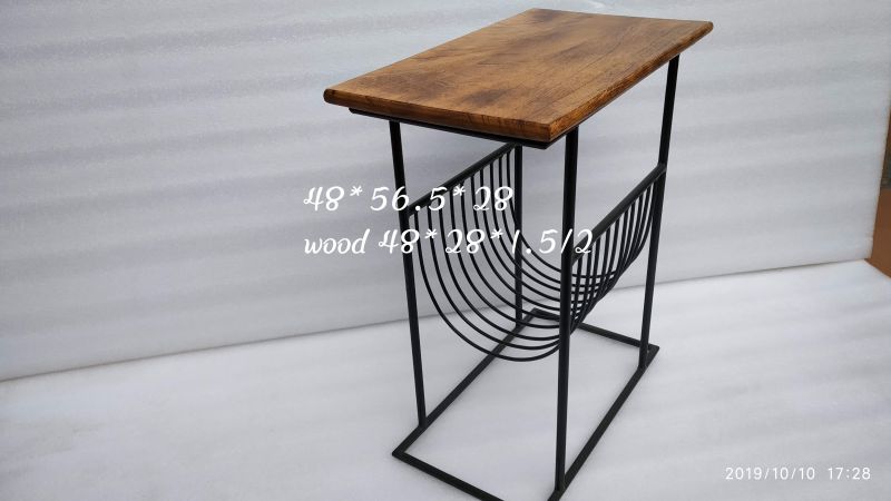 Wooden Metal Curved Frame Display Table
