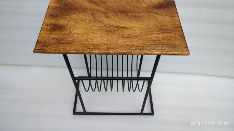 Wooden &AMP; Metal Rack Side Utility Table