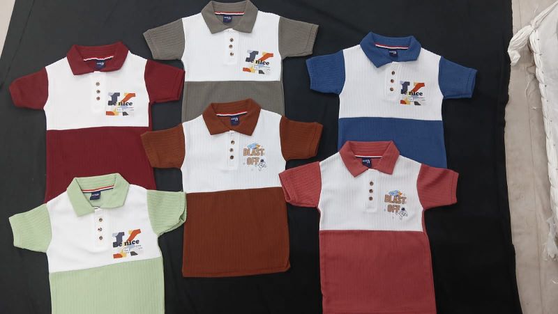 Boys Color Block Polo Shirts