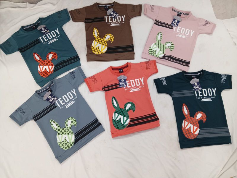 Kids Teddy Brand Lopper Printed Cotton T-Shirt with Half Sleeves