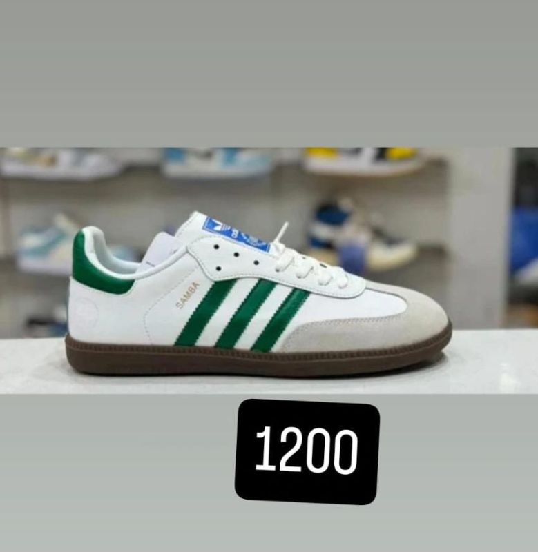 Adidas Samba White Green Casual Shoes