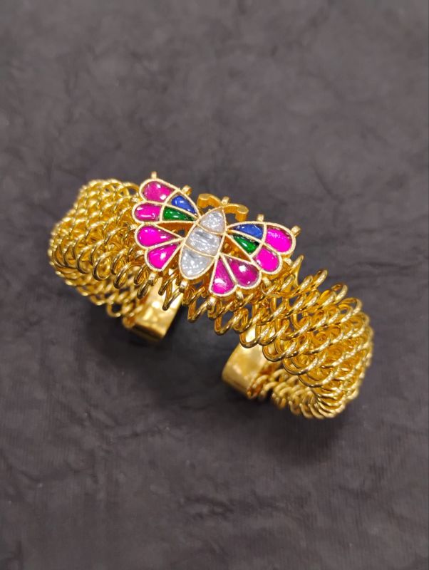Butterfly Design Brass Cuff
