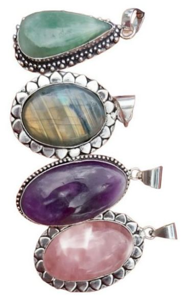 Natural Crystal Gemstone Pendants
