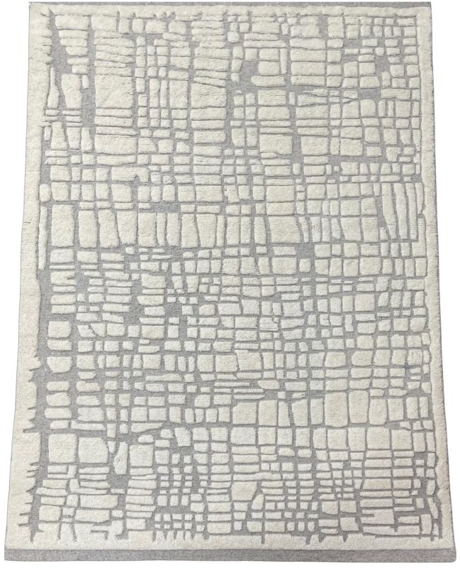 Hand Tufted Abstract Urban Gray & Ivory Area Rug