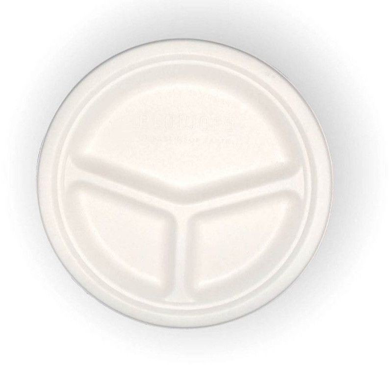 10 Inch 3CP Bagasse Round Plate