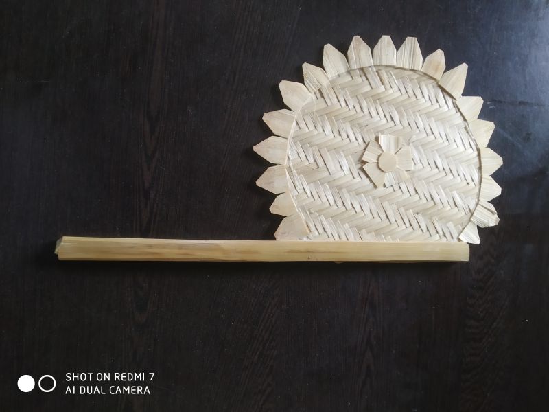 Bamboo Sun Palmetto Handcrafted Fan