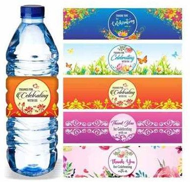 Adhesive Water Bottle Label Sticker
