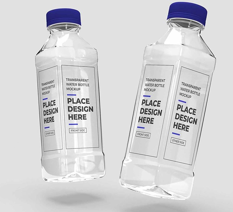 Transparent Drinking Water Bottle Label