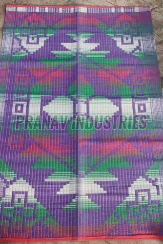 Puple Printed Plastic Floor Mat