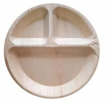 10 Inch 3 Compartment Areca Leaf Plate