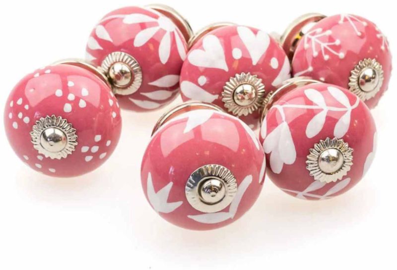 PQG Decorative Pink Ceramic Knob