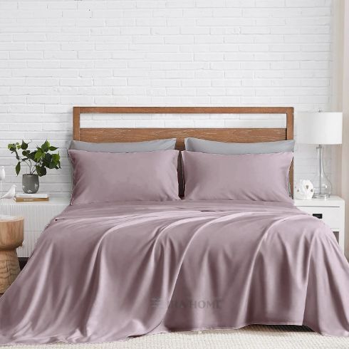 100% Organic Bamboo Dark Pink Three Piece Bed Sheet Set