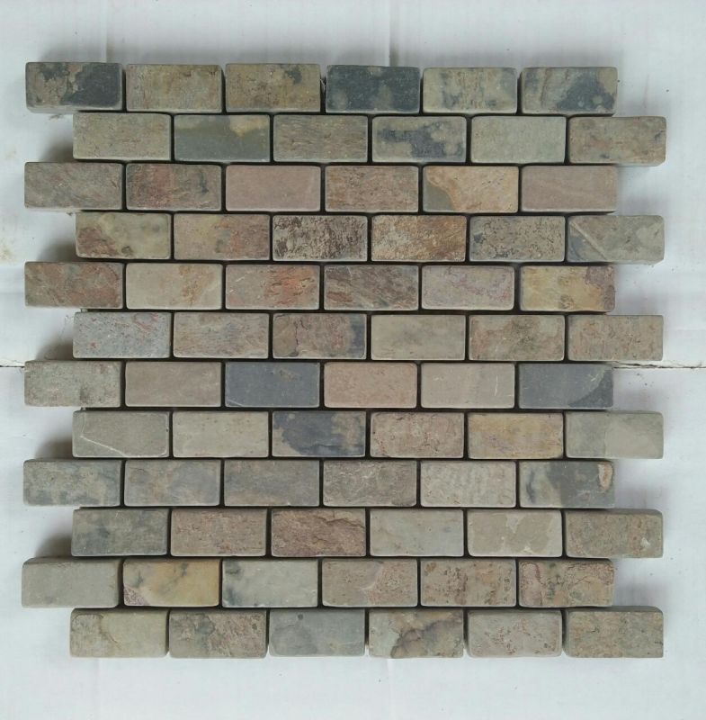 300x300mm Autumn Tumbled Mosaic Tile