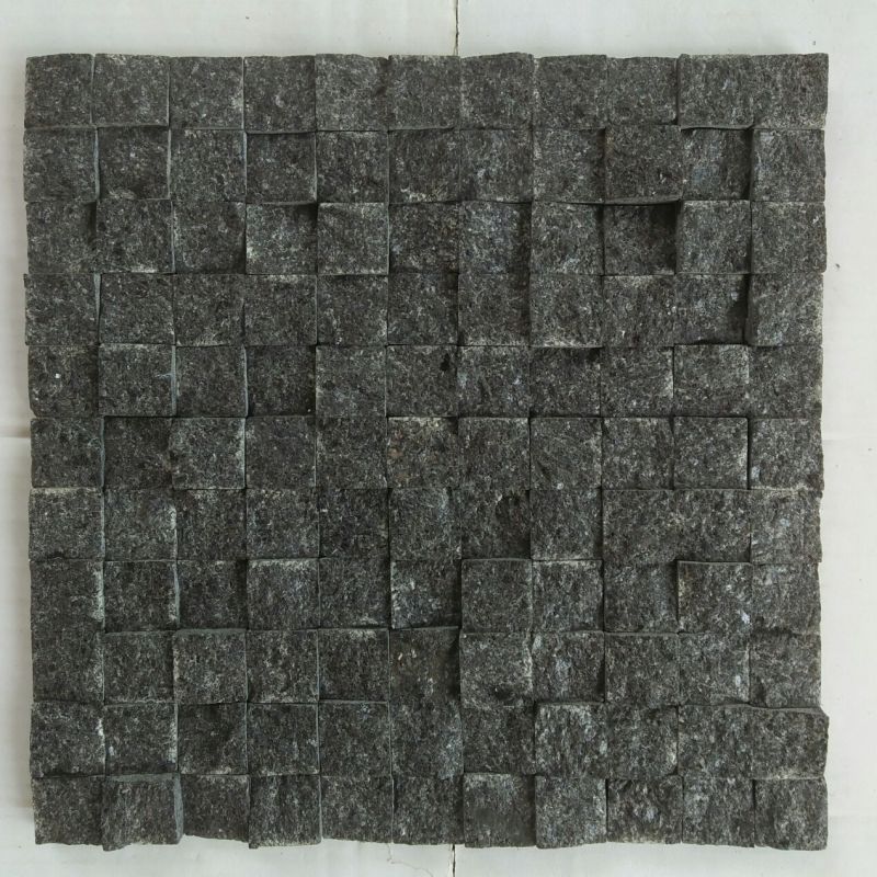 300x300mm Black Granite Mosaic Tile