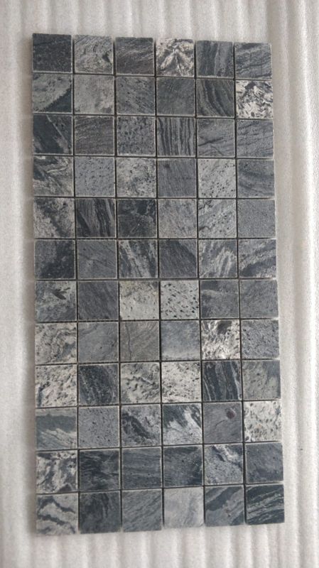 50x50x10mm Silver Grey Polished Mosaic Tile