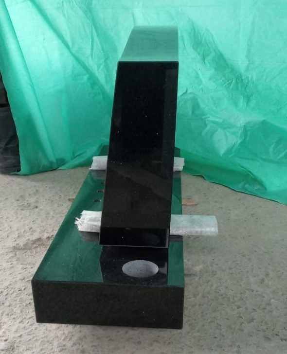 Absolute Black Slant Granite Monument