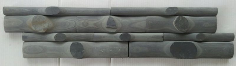 Black Bamboo Slate Stone Wall Panel