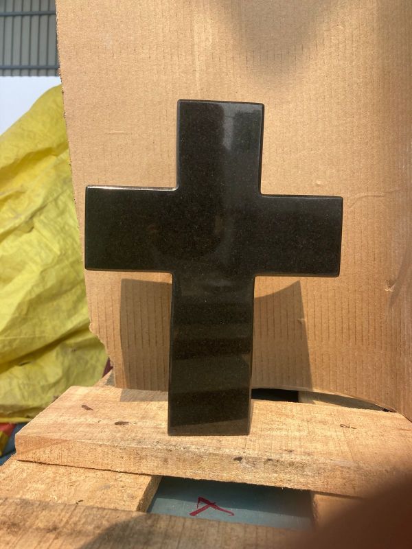 Black Cross Shape Granite Monument