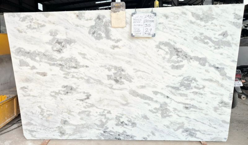 Satwario White Marble Slab