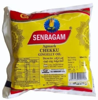 500ml Senbagam Cold Pressed Gingelly Oil