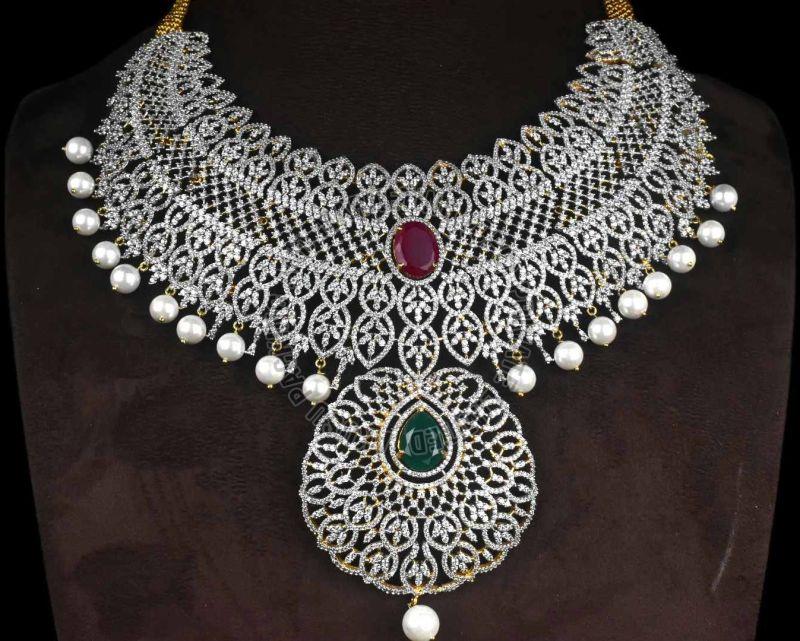 American Diamond Wedding Necklace Set