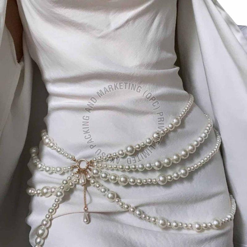 Pearl Beaded Multi Layer Waist Belt
