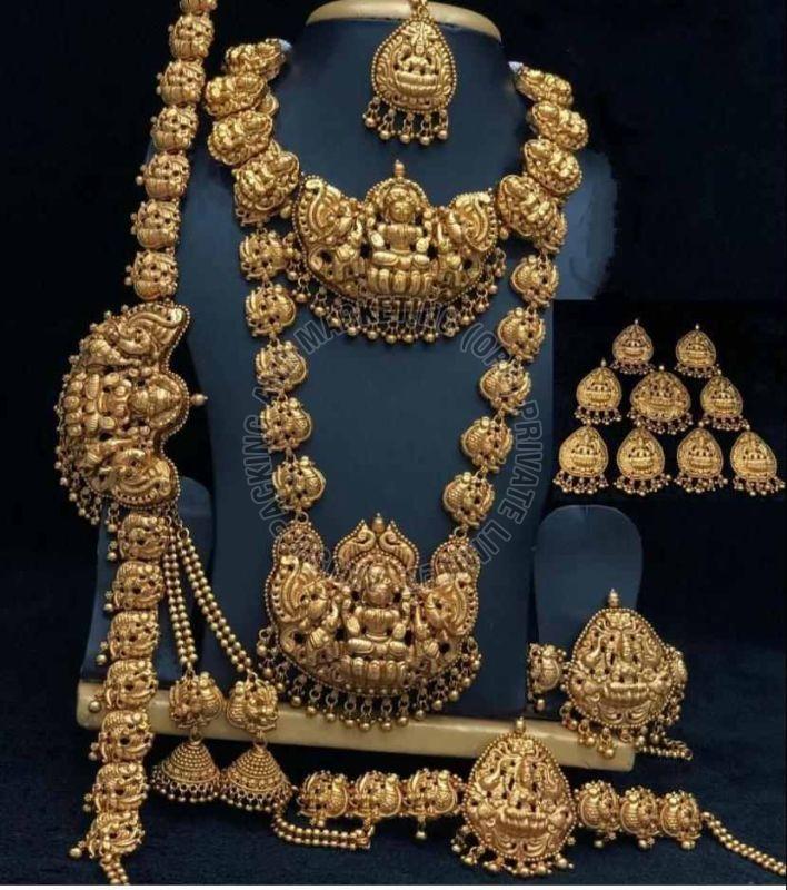 Temple Design Antique Bridal Jewellery Set