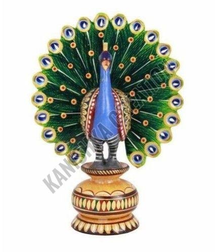Decorative Wooden Peacock Statue