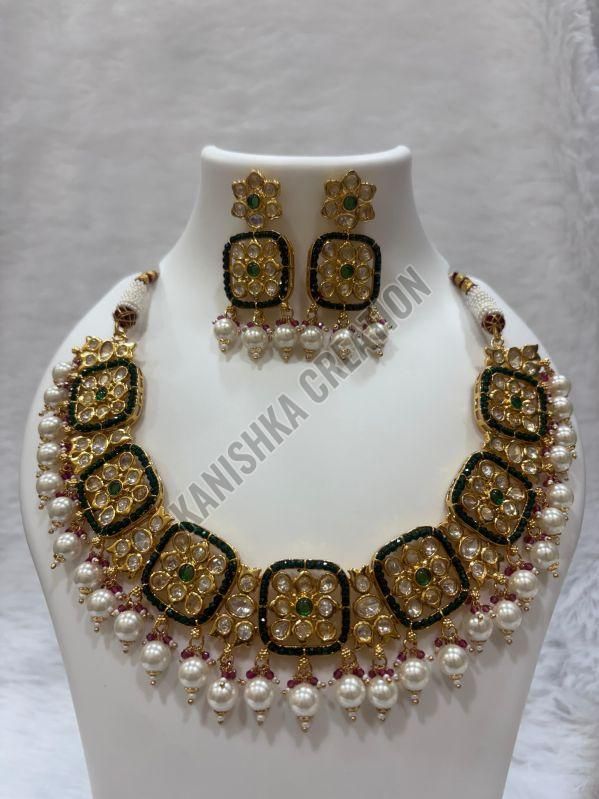 Kundan Polki Necklace Set